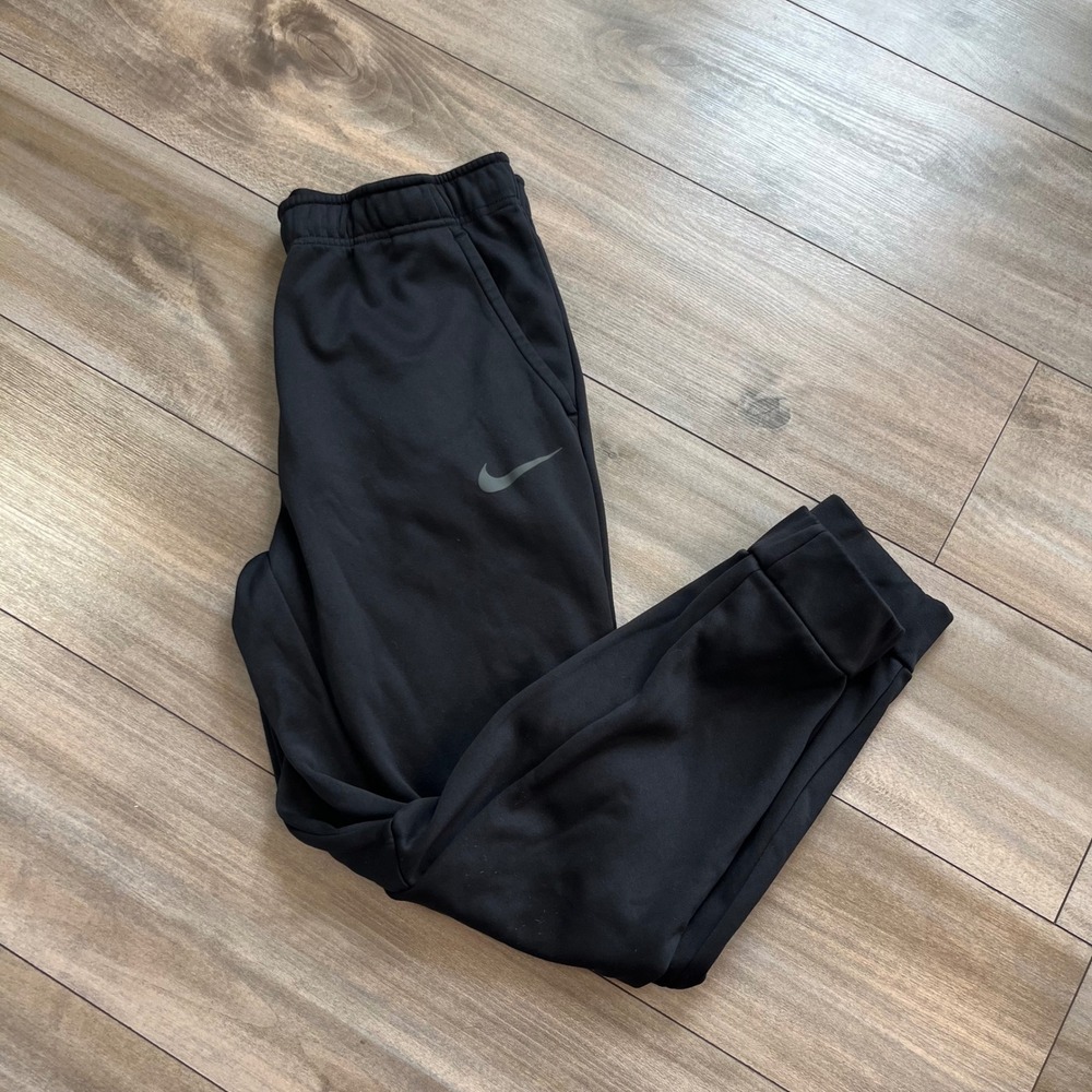 Nike Therma-FIT Mens Black Fleece Training Jogger Pants Large Bin G-19